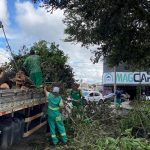 Agentes da Sesuma trabalham em CG após temporal