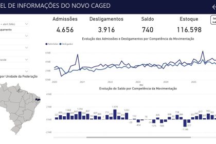 Interface do site do Caged